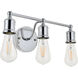 Serif 3 Light 15 inch Chrome Wall Sconce Wall Light