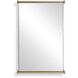 Scroll 38.38 X 25.88 inch Plated Antique Brass Mirror