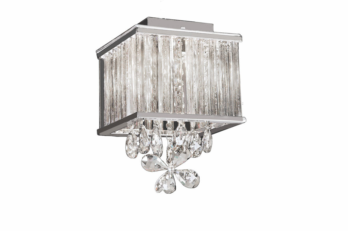 Easton 4 Light 8 inch Chrome Flush Mount Ceiling Light
