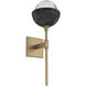 Cabochon LED 7.7 inch Gilded Brass with Black Marble Sconce Wall Light in 3000K LED, Clear, Belvedere