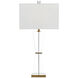 Laelia 34 inch 150 watt Clear and Antique Brass Table Lamp Portable Light