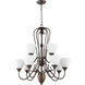 Powell 9 Light 29 inch Oiled Bronze Chandelier Ceiling Light