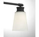 Contemporary 3 Light 23 inch Matte Black Bathroom Vanity Light Wall Light