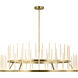 Sean Lavin Sagrada LED 60 inch Hand-Rubbed Antique Brass Two-Tier Chandelier Ceiling Light