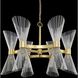 Bonheur 12 Light 37 inch Gold Leaf and Silver Leaf Chandelier Ceiling Light