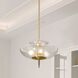 Fiorello 4 Light 21 inch Brushed Gold Convertible Pendant Ceiling Light