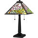 Herron 23 inch 75.00 watt Matte Black Table Lamp Portable Light, Tiffany