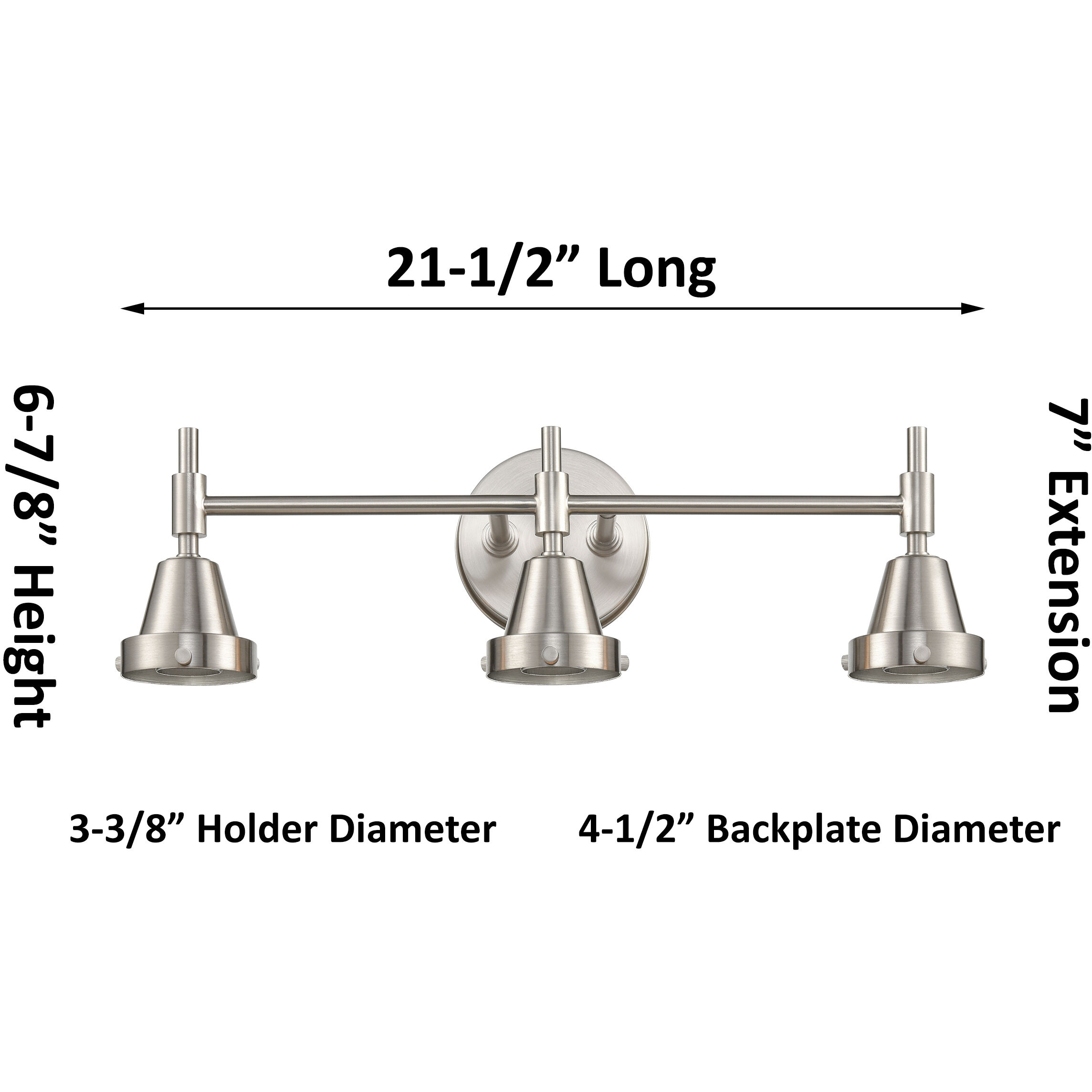 Caden LED 24 inch Satin Nickel Bath Vanity Light Wall Light