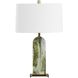 Moorea 28.25 inch 150.00 watt Green Marble and Antique Brass Table Lamp Portable Light