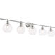 Collier 5 Light 47 inch Chrome Wall sconce Wall Light
