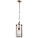 Sharon 1 Light 8.5 inch Antique Brass / Clear Glass Pendant Ceiling Light