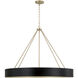 Weller 6 Light 35.75 inch Matte Brass and Black Chandelier Ceiling Light