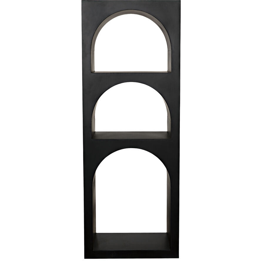Aqueduct Matte Black Bookcase, A