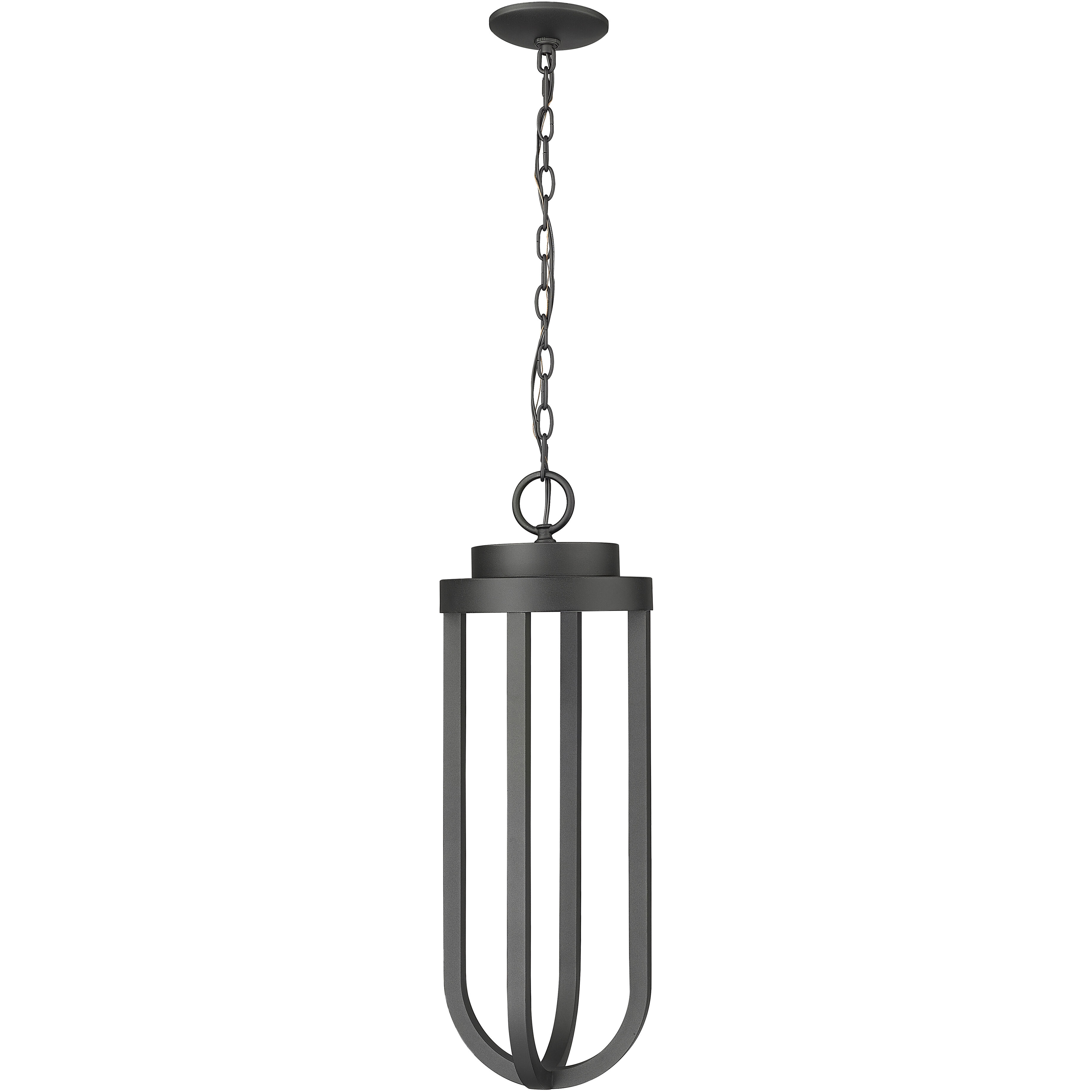 Leland LED 9 inch Sand Black Outdoor Chain Mount Ceiling Fixture