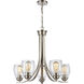 Calistoga 5 Light 25 inch Brushed Nickel Chandelier Ceiling Light