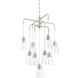 Echo 9 Light 25 inch Satin Platinum Chandelier Ceiling Light