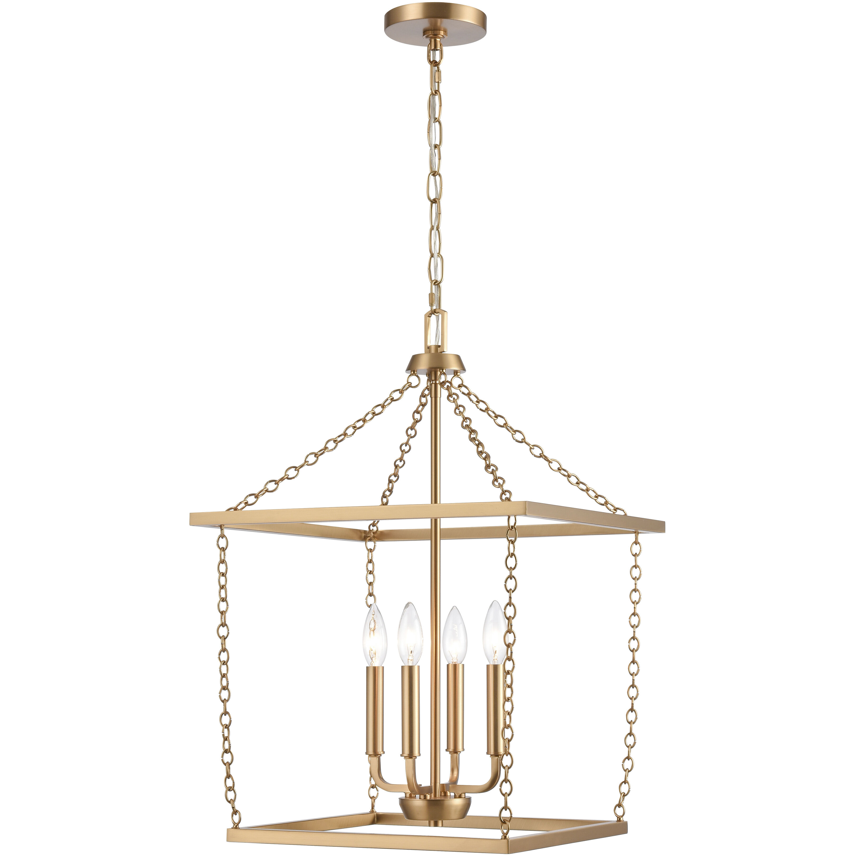 Emmett 4 Light 17 inch Brushed Gold Pendant Ceiling Light