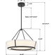 Royce 1 Light 24.25 inch Charcoal Bronze Pendant Ceiling Light