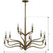 Dorianne 16 Light 44 inch Textured Dusken Brass Chandelier Ceiling Light