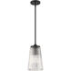 Chantilly 1 Light 8 inch Matte Black Pendant Ceiling Light, Essentials