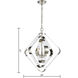 Rapid Pulse 3 Light 20 inch Polished Nickel with Clear Chandelier Ceiling Light
