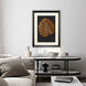 Gold Monstera Brown and Gray Framed Art