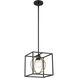 Kew Gardens 1 Light 10 inch Matte Black Pendant Ceiling Light