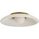 Stella 1 Light 12 inch White and Antique Brass Flush Mount Ceiling Light