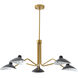 Canada 5 Light 39 inch Gold Chandelier Ceiling Light