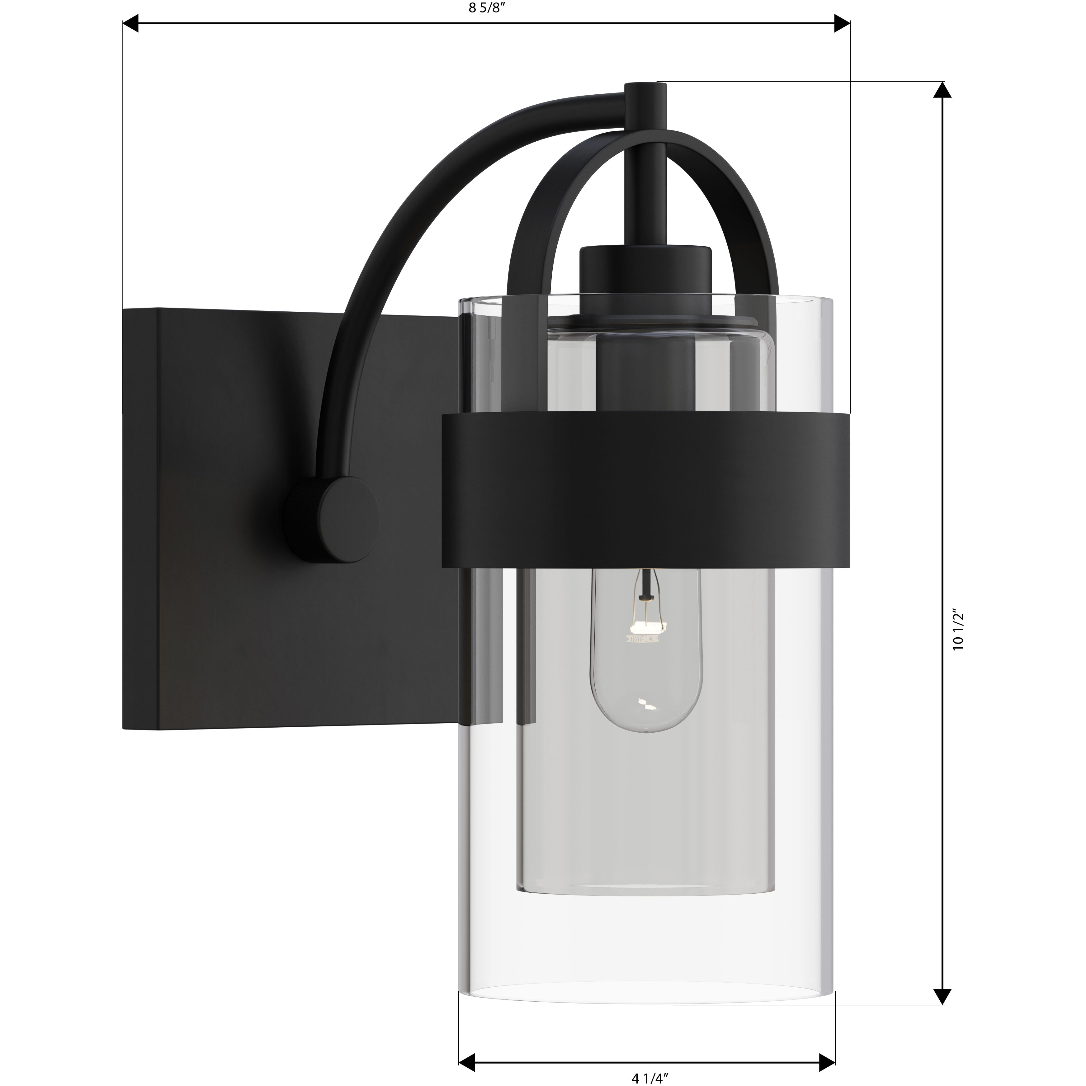 Ravik 1 Light 5 inch Dark Matte Black Bath Sconce Wall Light
