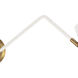 Spyder 1 Light 5.75 inch White and Natural Brass Wall Sconce Wall Light, Single Arm