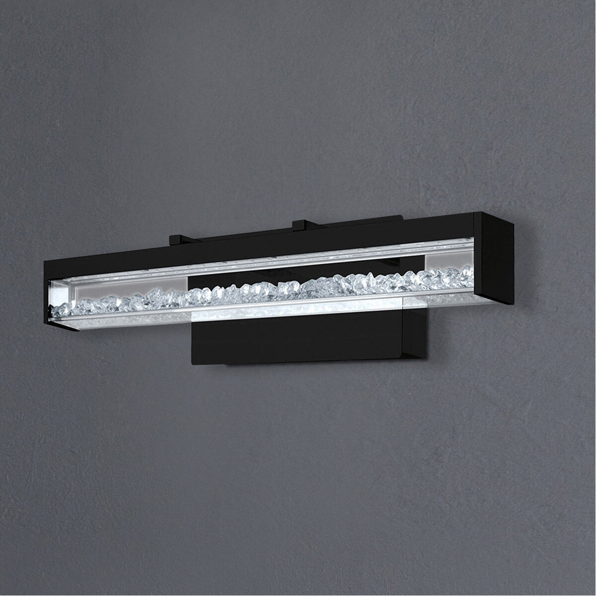 Cardito LED 27.56 inch Matte Black Bath Vanity Wall Light