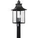Chancellor 3 Light 22 inch Mystic Black Outdoor Post Lantern