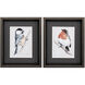 Bird on Branch Blue and Yellow Framed Art, Propac