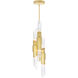 Croissant 6 Light 7 inch Satin Gold Pendant Ceiling Light