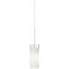 Horizon 1 Light 120 Satin Nickel Low-Voltage Pendant Ceiling Light in Incandescent, Monopoint, Frost Glass