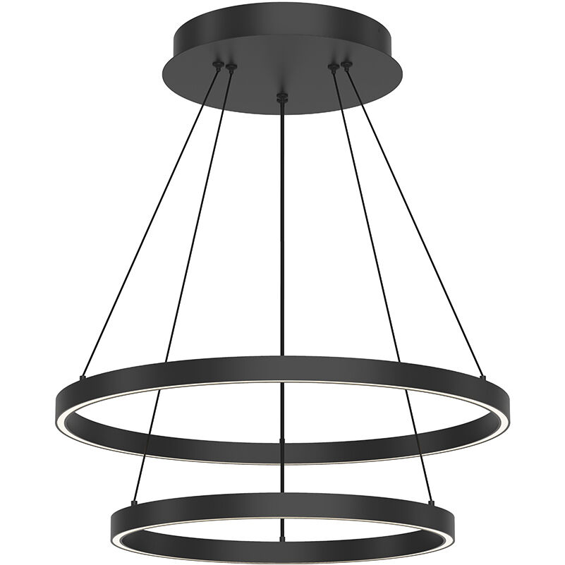 Cerchio LED 23.63 inch Black Chandelier Ceiling Light