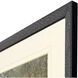 Quiet in the Mist Green and Black and Yellow Framed Art