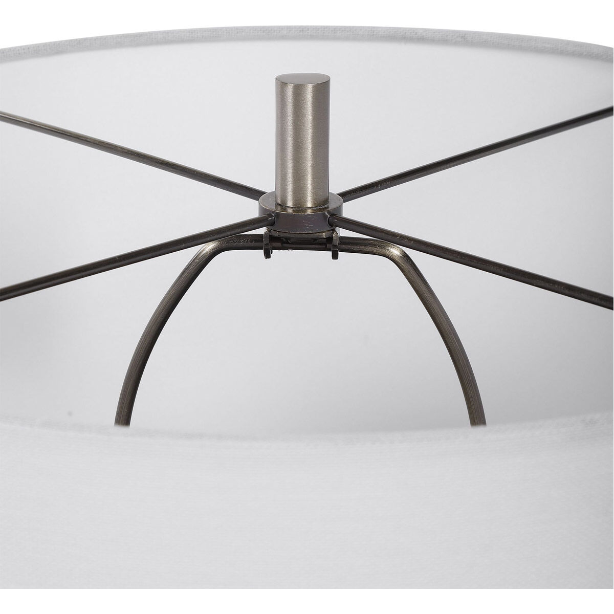 Dakota 27 inch 150.00 watt White Crackle and Aged Terra Cotta Table lamp Portable Light