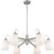 Beckonridge 6 Light 32 inch Brushed Nickel Chandelier Ceiling Light