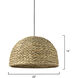Shoreline 1 Light 22 inch Natural Pendant Ceiling Light