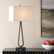 Galloway 30.75 inch 150 watt Dark Bronze and Black Marble Table Lamp Portable Light