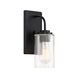 Logan 1 Light 5 inch Matte Black Wall Sconce Wall Light