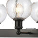 Ballston Concord 6 Light 35 inch Matte Black Chandelier Ceiling Light in Seedy Glass