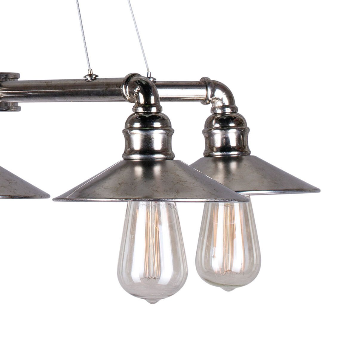 Signature 5 Light 27 inch Vintage Chrome Chandelier Ceiling Light