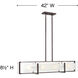 Latitude 4 Light 42 inch Oil Rubbed Bronze Indoor Linear Chandelier Ceiling Light