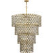 Windsor 21 Light 40 inch French Gold and Matte Black Chandelier Ceiling Light