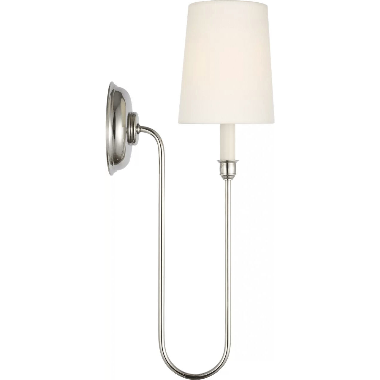 Thomas O'Brien Vendome LED 5.5 inch Polished Nickel Deep Arm Cordless Sconce Wall Light