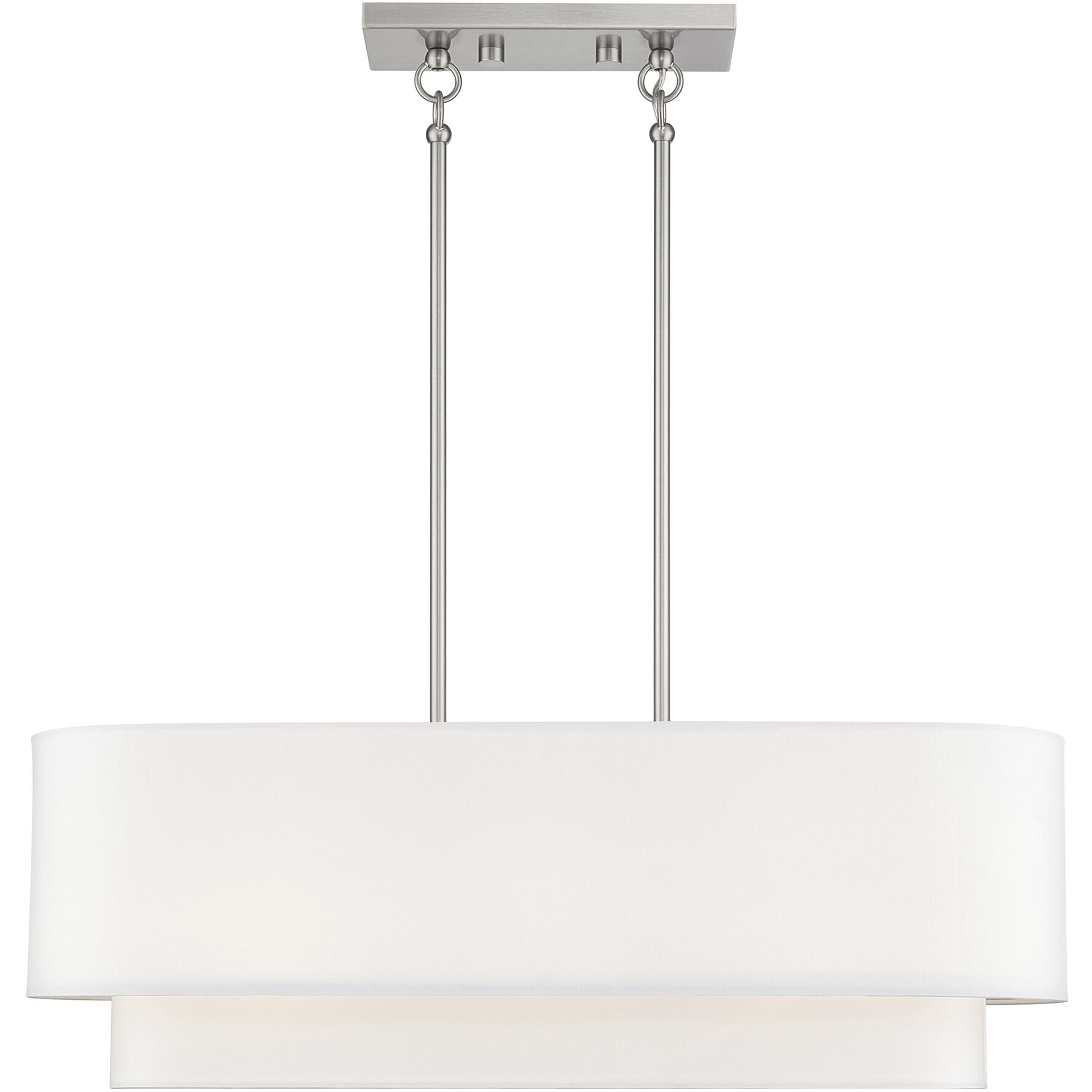 Manorwood 3 Light 30 inch Brushed Nickel Linear Chandelier Ceiling Light