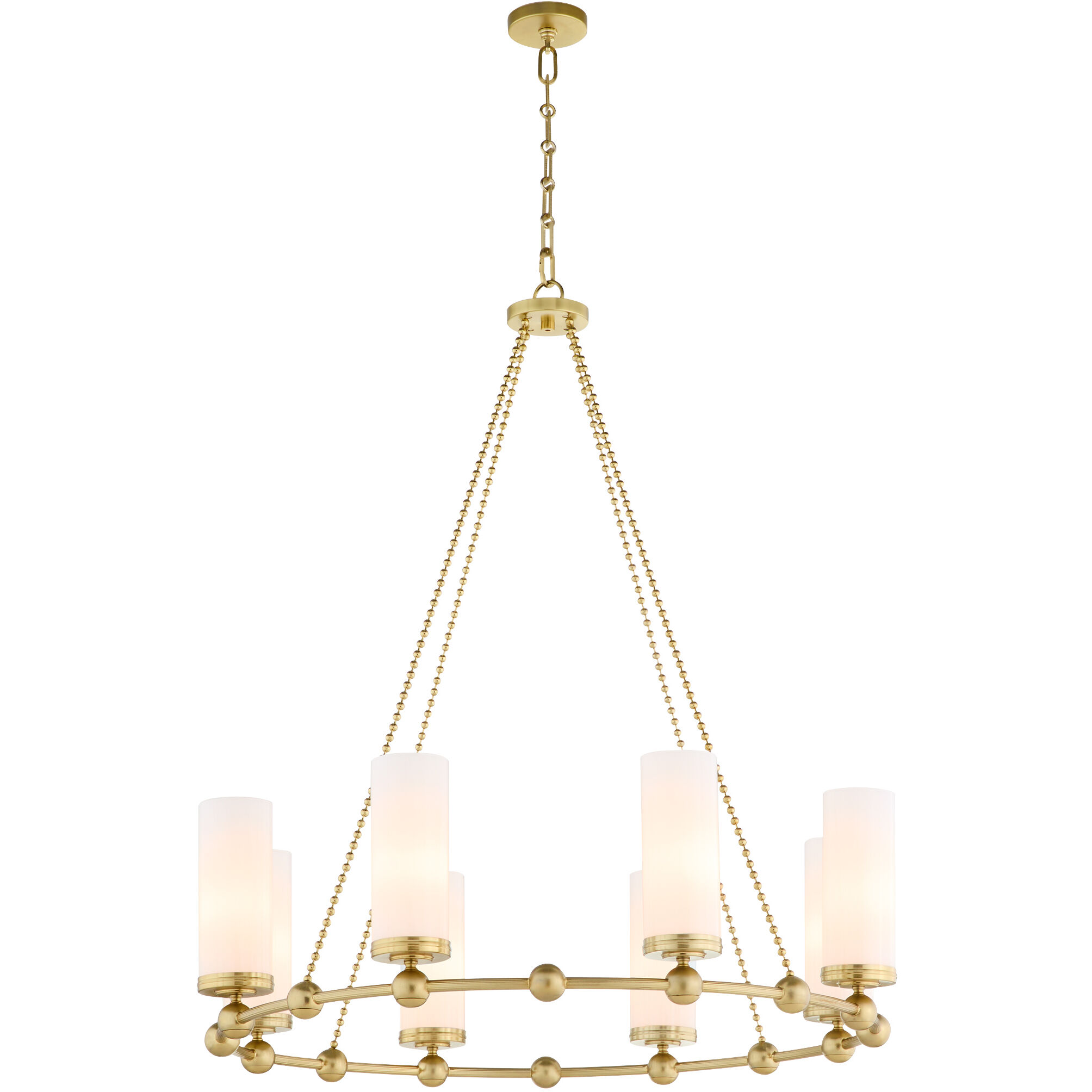 Lee Boulevard 8 Light 38 inch Aged Brass Chandelier Ceiling Light